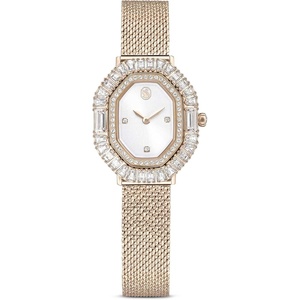 Swarovski Matrix Octagon Watch, Swiss Made, Clear Crystals, Gold-Tone, Stainless Steel Finishes(Clear Crystal  Gold-Tone Finish)
