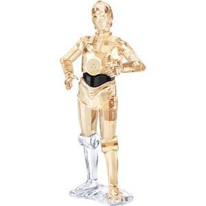 Swarovski Star Wars The Mandalorian Grogu Ornament, Multicolored Crystals, Hanging Decoration, Part of the Swarovski Star Wars Collection(C-3po)