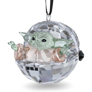 Swarovski Star Wars The Mandalorian Grogu Ornament, Multicolored Crystals, Hanging Decoration, Part of the Swarovski Star Wars Collection(Grogu Ornament)