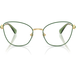 Swarovski Women’s Sk1034 Cat Eye Prescription Eyewear Frames(Green/Gold/Demo Lens)