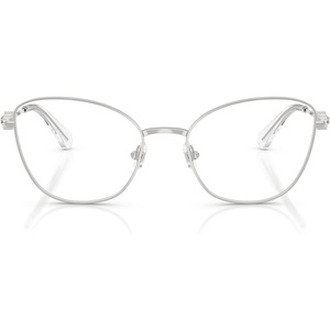 Swarovski Women’s Sk1034 Cat Eye Prescription Eyewear Frames(Silver/Demo Lens)