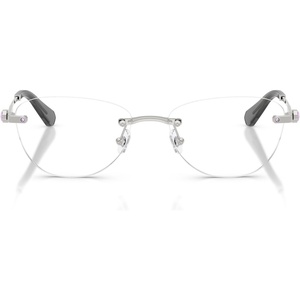 Swarovski Women’s Sk1035d Oval Prescription Eyewear Frames(Silver/Demo Lens)