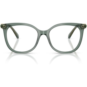 Swarovski Women’s Sk2055 Round Prescription Eyewear Frames(Transparent Green/Demo Lens)