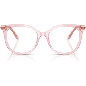 Swarovski Women’s Sk2055 Round Prescription Eyewear Frames(Transparent Pink/Demo Lens)