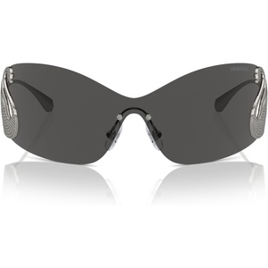 Swarovski Women’s Sk7020 Oval Sunglasses(Gunmetal/Dark Grey)