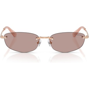 Swarovski Women’s Sk7045d Low Bridge Fit(Rose Gold/Light Purple Brown)
