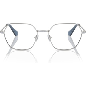 Swarovski womens Sk1011 Hexagonal Prescription Eyewear Frames(Silver/Demo Lens)