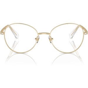 Swarovski womens Sk1013 Round Prescription Eyewear Frames(Pale Gold/Demo Lens)