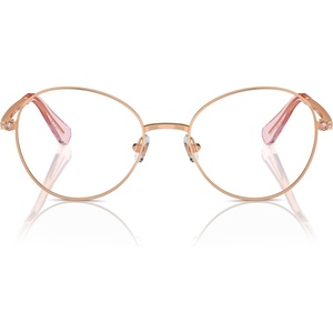 Swarovski womens Sk1013 Round Prescription Eyewear Frames(Rose Gold/Demo Lens)