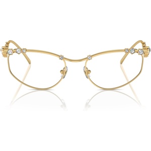 Swarovski womens Sk1015 Cat Eye Prescription Eyewear Frames(Gold/Demo Lens)