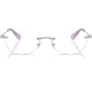 Swarovski womens Sk1031 Hexagonal Prescription Eyewear Frames(Silver/Demo Lens)