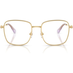 Swarovski womens Sk1036 Square Prescription Eyewear Frames(Gold/Light Violet/Demo Lens)