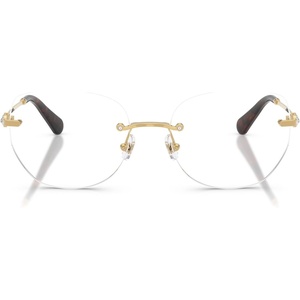 Swarovski womens Sk1038 Round Prescription Eyewear Frames(Gold/Demo Lens)