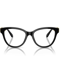Swarovski womens Sk2004 Round Prescription Eyewear Frames(Black/Demo Lens)