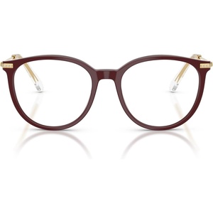Swarovski womens Sk2009 Round Prescription Eyewear Frames(Burgundy/Demo Lens)