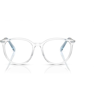 Swarovski womens Sk2009 Round Prescription Eyewear Frames(Transparent/Demo Lens)