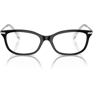 Swarovski womens Sk2017 Rectangular Prescription Eyewear Frames(Black/Demo Lens)