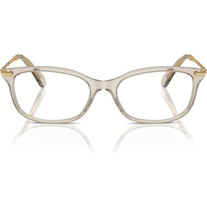 Swarovski womens Sk2017 Rectangular Prescription Eyewear Frames(Transparent Beige/Demo Lens)