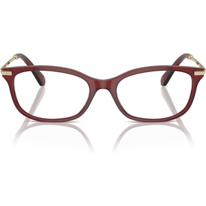 Swarovski womens Sk2017 Rectangular Prescription Eyewear Frames(Transparent Burgundy/Demo Lens)