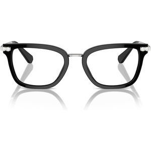 Swarovski womens Sk2018 Square Prescription Eyewear Frames(Black/Demo Lens)