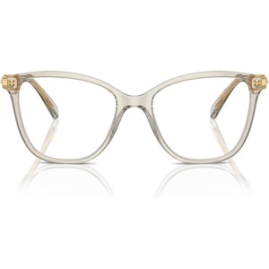 Swarovski womens Sk2020 Square Prescription Eyewear Frames(Transparent Beige/Demo Lens)