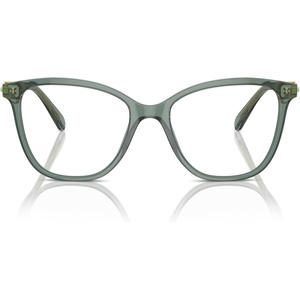 Swarovski womens Sk2020 Square Prescription Eyewear Frames(Transparent Green/Demo Lens)