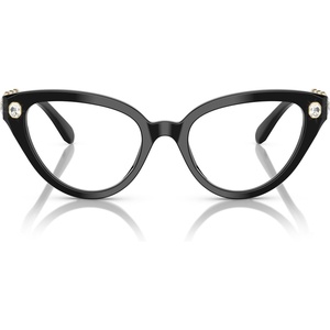 Swarovski womens Sk2028 Cat Eye Prescription Eyewear Frames(Black/Demo Lens)
