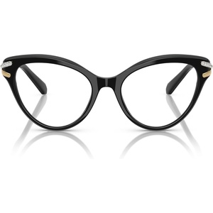 Swarovski womens Sk2030 Cat Eye Prescription Eyewear Frames(Black/Demo Lens)