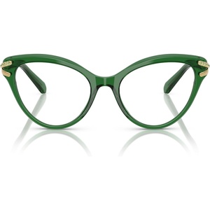 Swarovski womens Sk2030 Cat Eye Prescription Eyewear Frames(Transparent Green/Demo Lens)