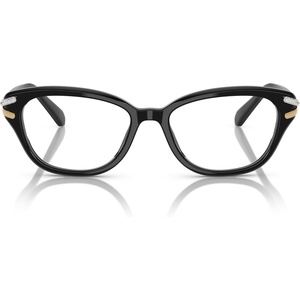 Swarovski womens Sk2032 Square Prescription Eyewear Frames(Black/Demo Lens)
