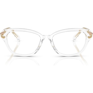 Swarovski womens Sk2032 Square Prescription Eyewear Frames(Crystal/Demo Lens)