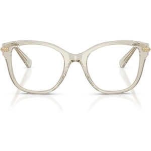 Swarovski womens Sk2044 Square Prescription Eyewear Frames(Transparent Beige/Demo Lens)