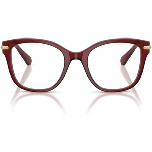 Swarovski womens Sk2044 Square Prescription Eyewear Frames(Transparent Burgundy/Demo Lens)
