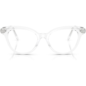 Swarovski womens Sk2046 Round Prescription Eyewear Frames(Transparent/Demo Lens)