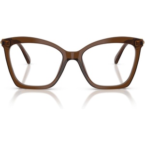 Swarovski womens Sk2053 Cat Eye Prescription Eyewear Frames(Transparent Brown/Demo Lens)