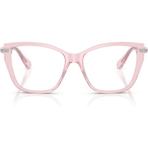 Swarovski womens Sk2060 Cat Eye Prescription Eyewear Frames(Transparent Pink/Demo Lens)