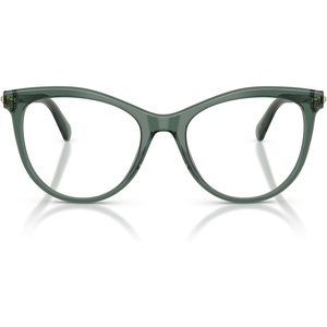 Swarovski womens Sk2064 Round Prescription Eyewear Frames(Transparent Green/Demo Lens)