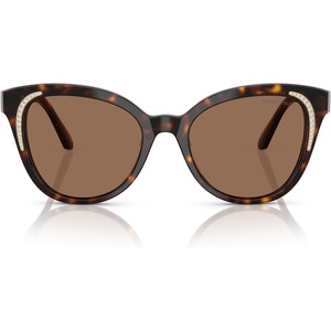 Swarovski womens Sk6031 Butterfly Sunglasses(Dark Havana/Dark Brown)