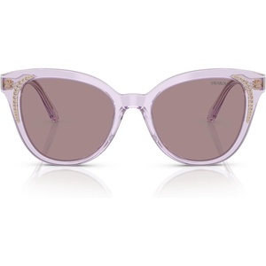 Swarovski womens Sk6031 Butterfly Sunglasses(Transparent Lilac/Violet)