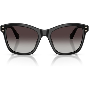 Swarovski womens Sk6063 Square Sunglasses(Black/Gradient Grey)