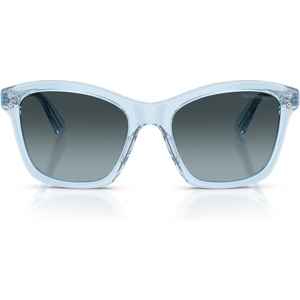 Swarovski womens Sk6063 Square Sunglasses(Transparent Light Blue/Gradient Blue)