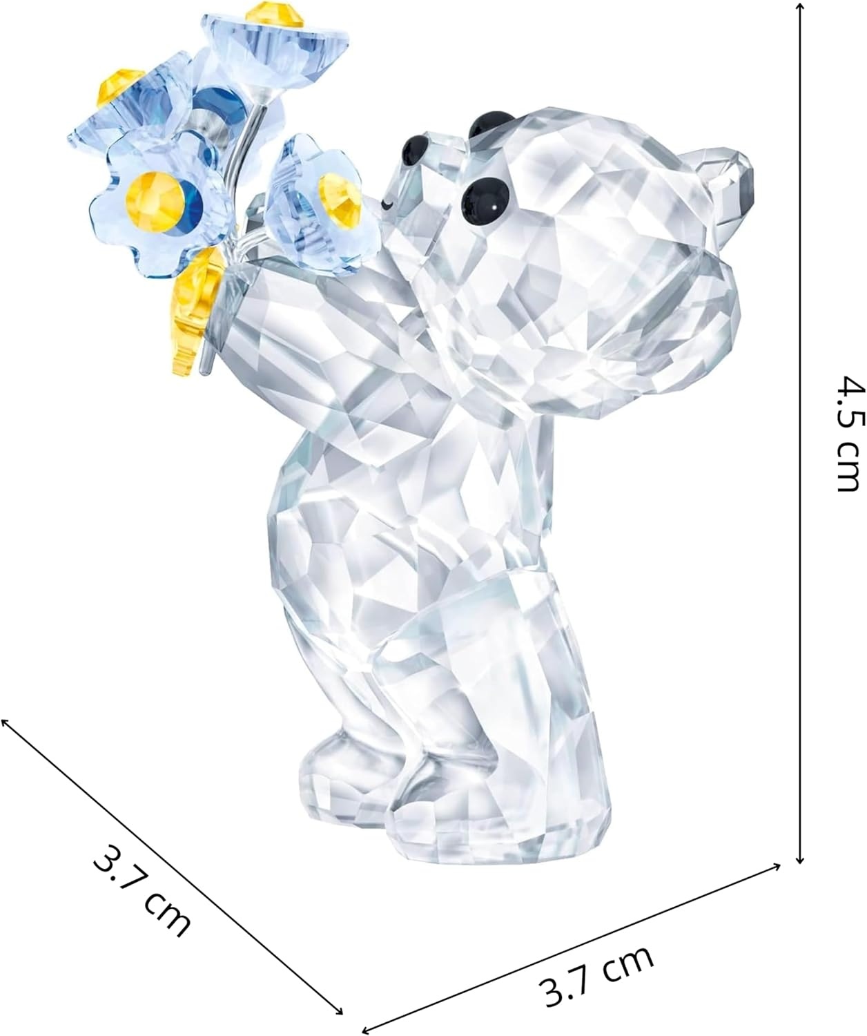 image:imageSWAROVSKI Kris Bears Forget Me Not Clear Swarovski Crystal with Blue and Yellow Accents Part of the Swarovski Kris Bears Collection5427993