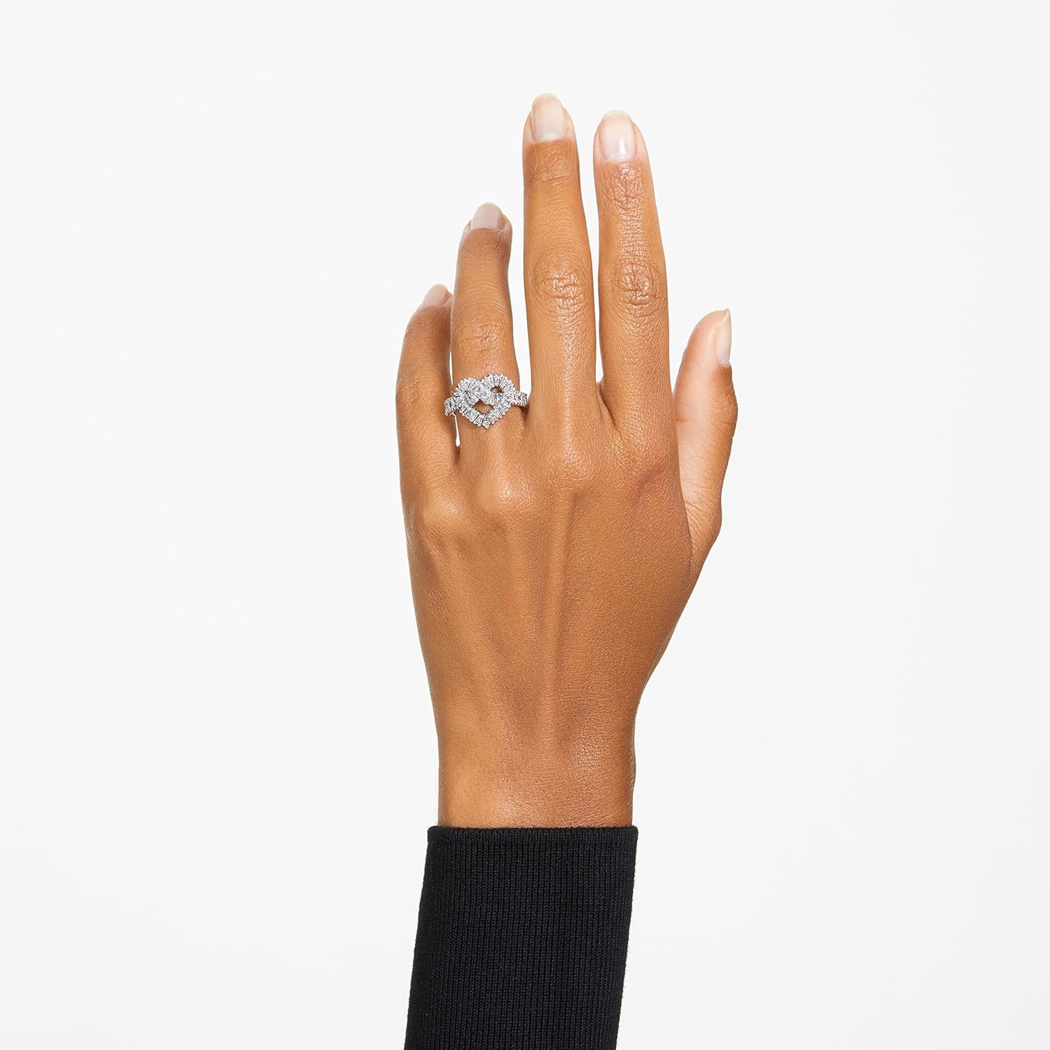 image:imageSWAROVSKI Matrix cocktail ring Mixed cuts Heart White Rhodium FinishEU 58 US 8