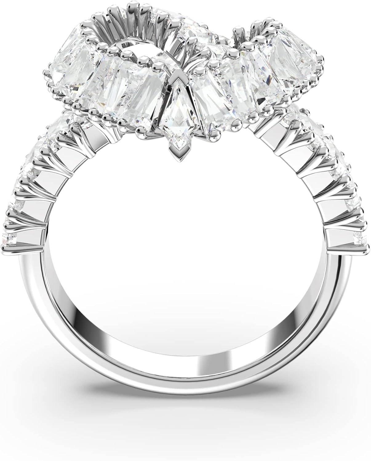 image:imageSWAROVSKI Matrix cocktail ring Mixed cuts Heart White Rhodium FinishEU 58 US 8