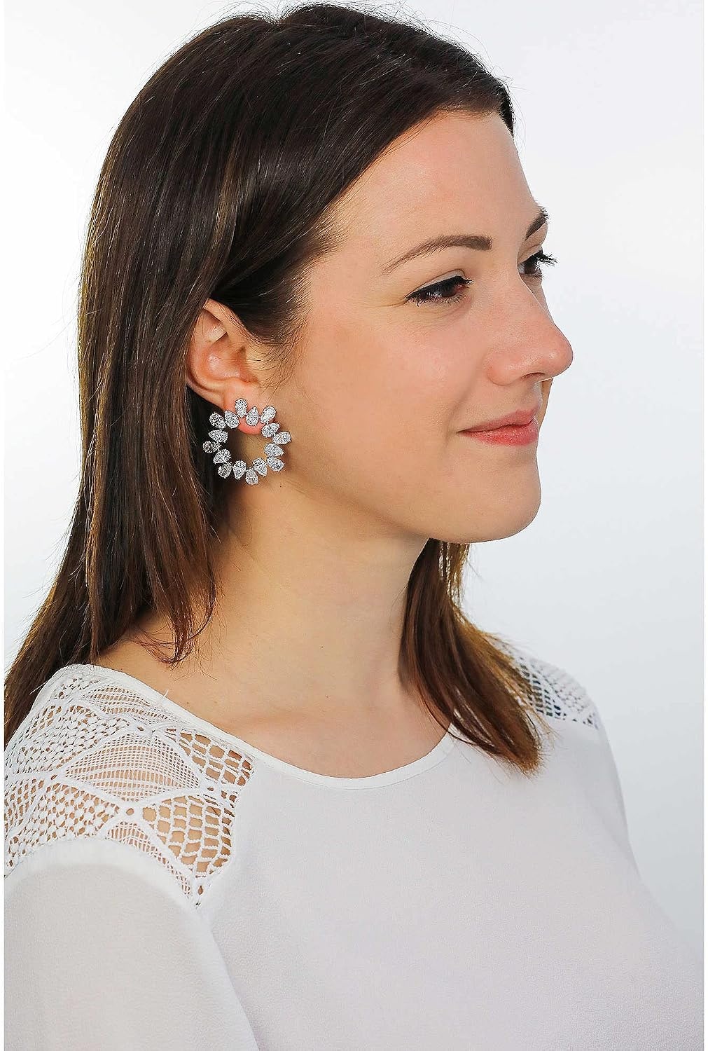 image:imageSWAROVSKI Matrix earrings Circle Clear Rhodium FinishEarrings