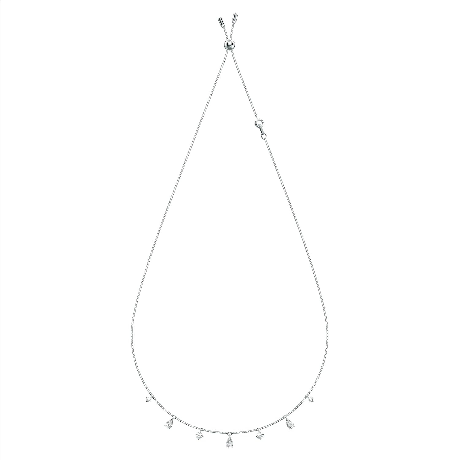 image:imageSwarovski Attract Crystal Necklace and Earrings Jewelry CollectionChoker Necklace Rhodium Tone
