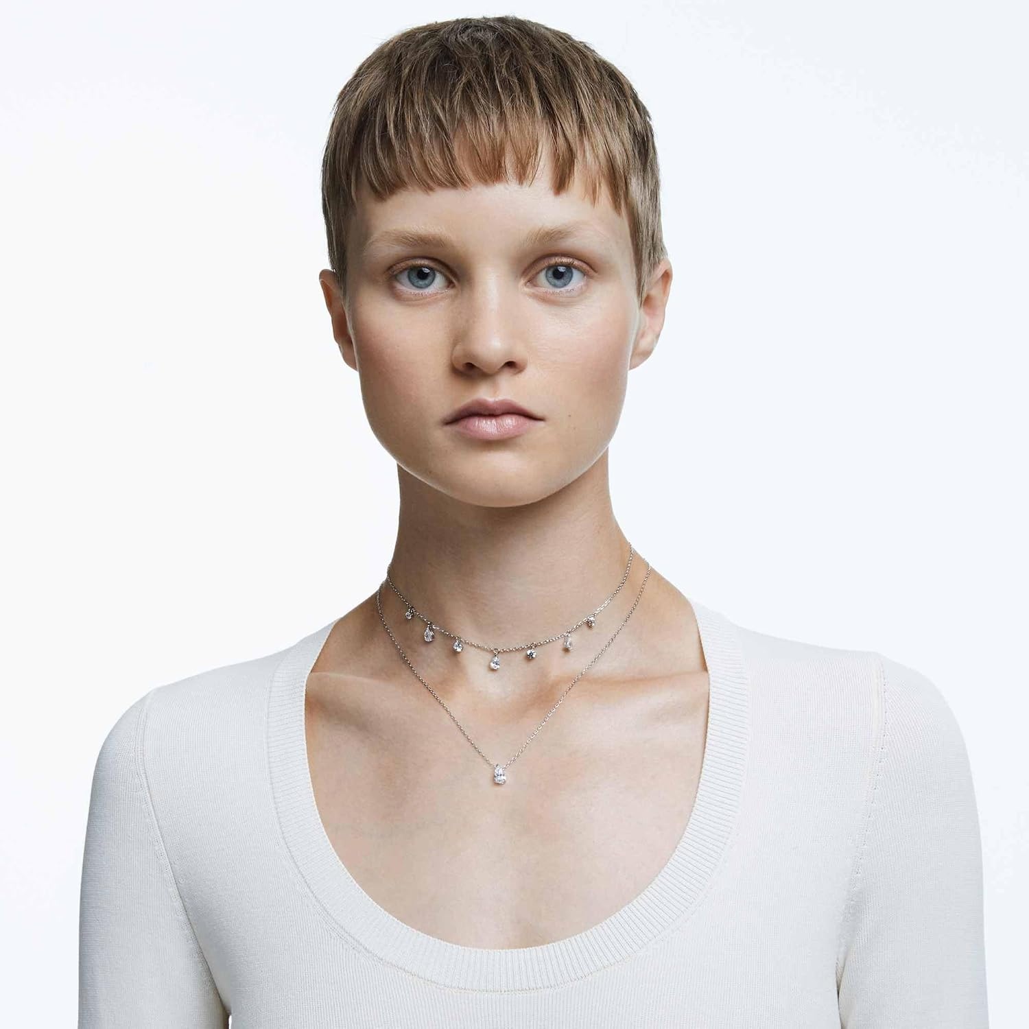 image:imageSwarovski Attract Crystal Necklace and Earrings Jewelry CollectionNecklace Rhodium Tone