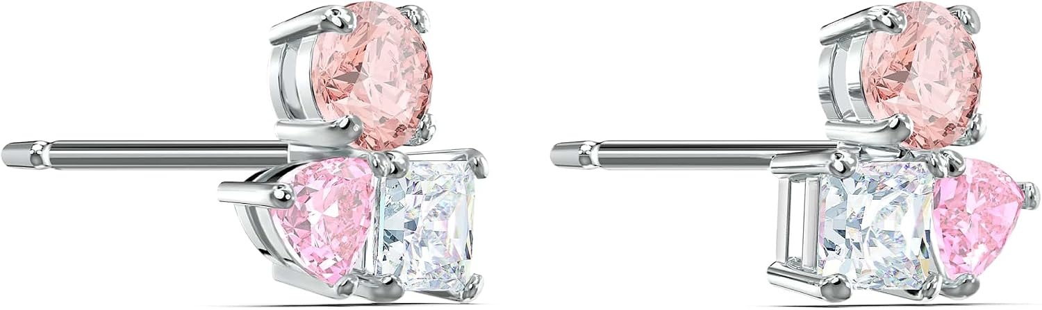 image:imageSwarovski Attract Crystal Necklace and Earrings Jewelry CollectionPierced Earrings Rhodium Tone