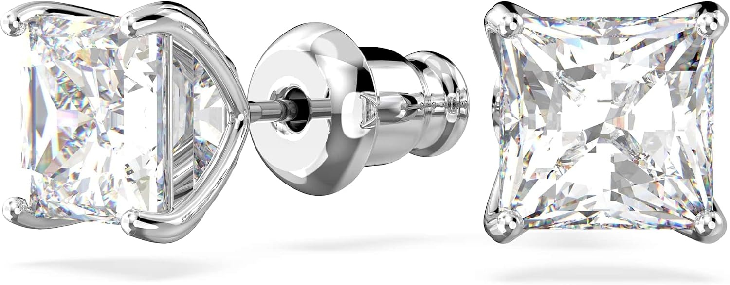 image:imageSwarovski Attract Crystal Necklace and Earrings Jewelry CollectionStud Pierced Earrings Rhodium Tone
