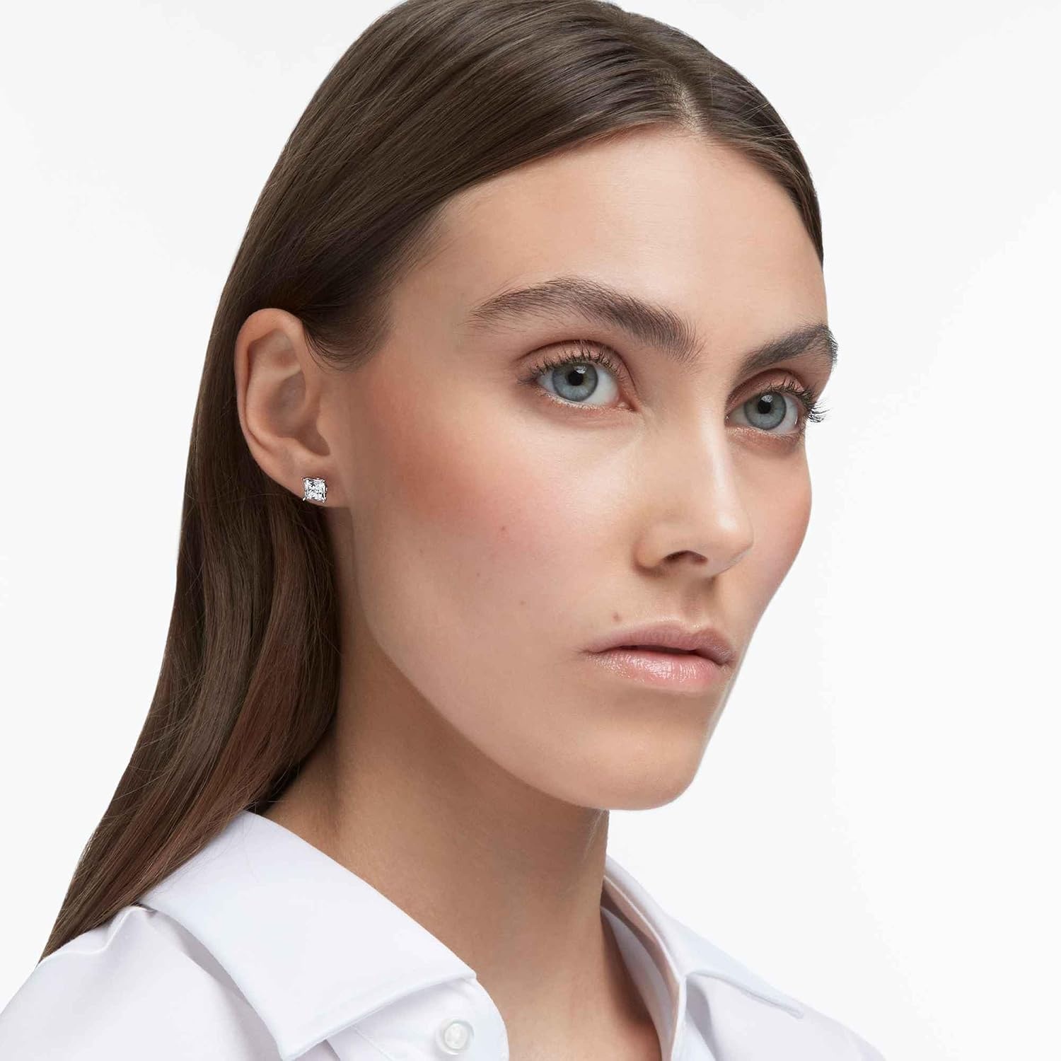 image:imageSwarovski Attract Crystal Necklace and Earrings Jewelry CollectionStud Pierced Earrings Rhodium Tone